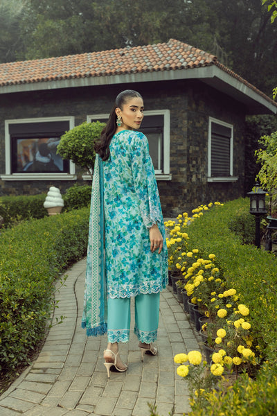 03 Piece Unstitched Printed Embroidered With Printed Chiffon Dupatta