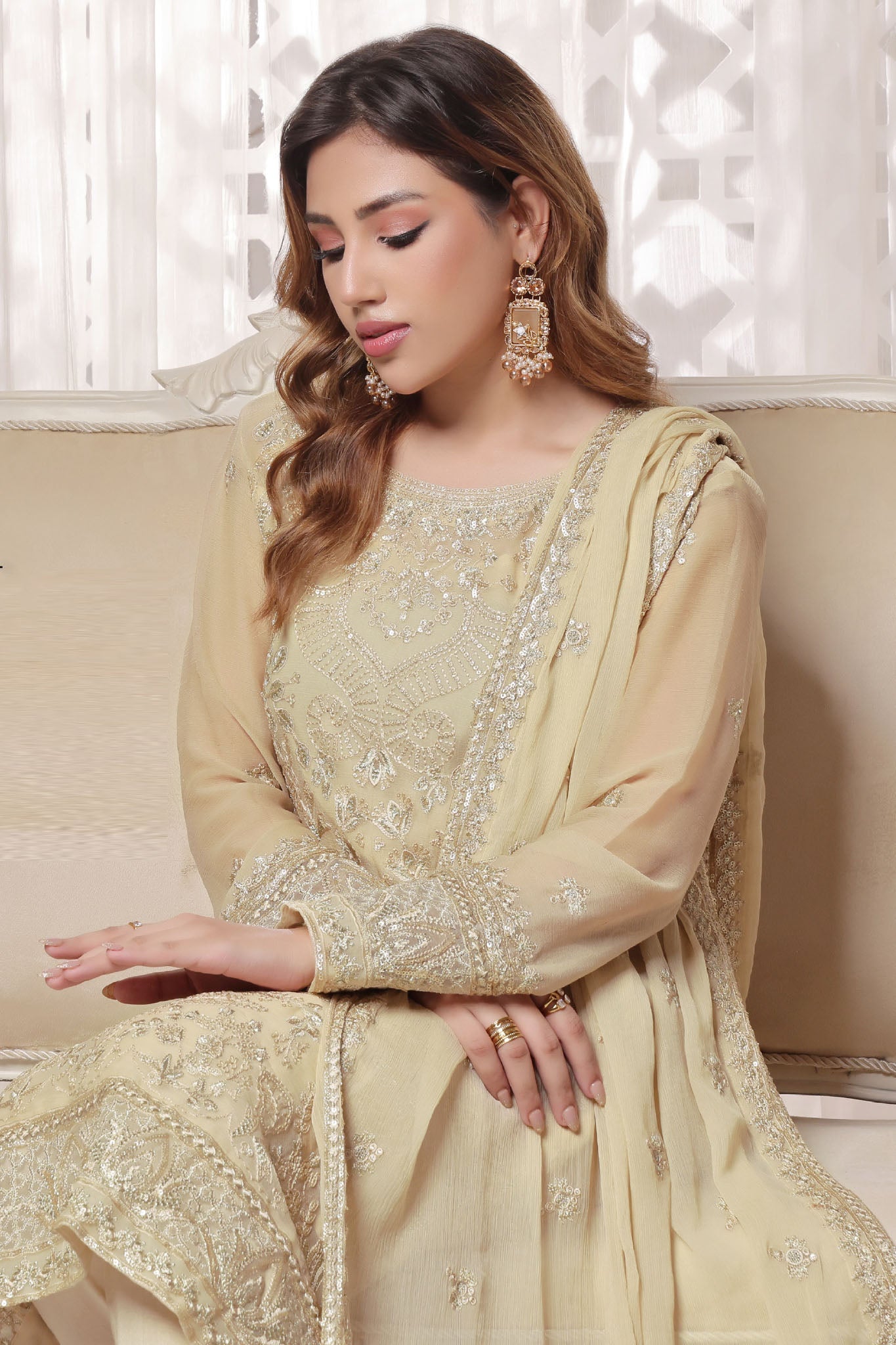 Myra Luxury Embroidered Chiffon 3 Piece
