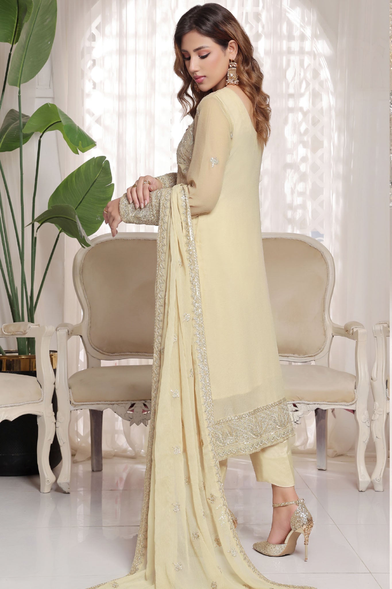 Myra Luxury Embroidered Chiffon 3 Piece
