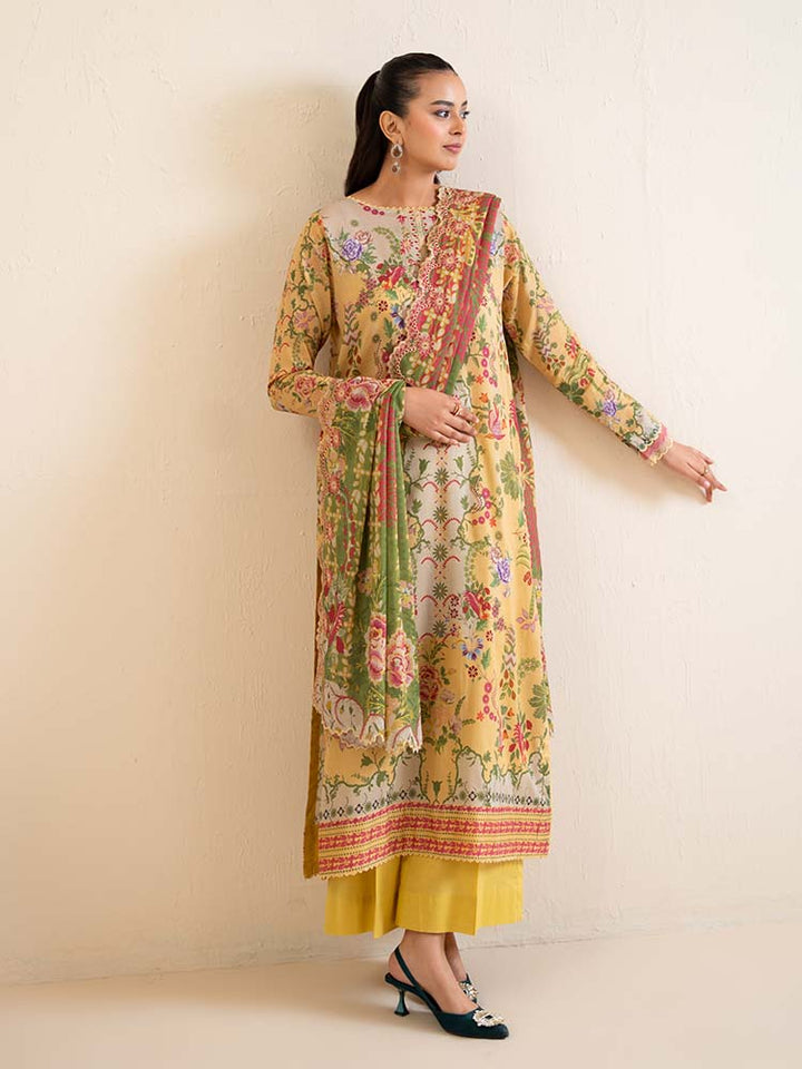 3-Piece Unstitched Embroidered Lawn Suit