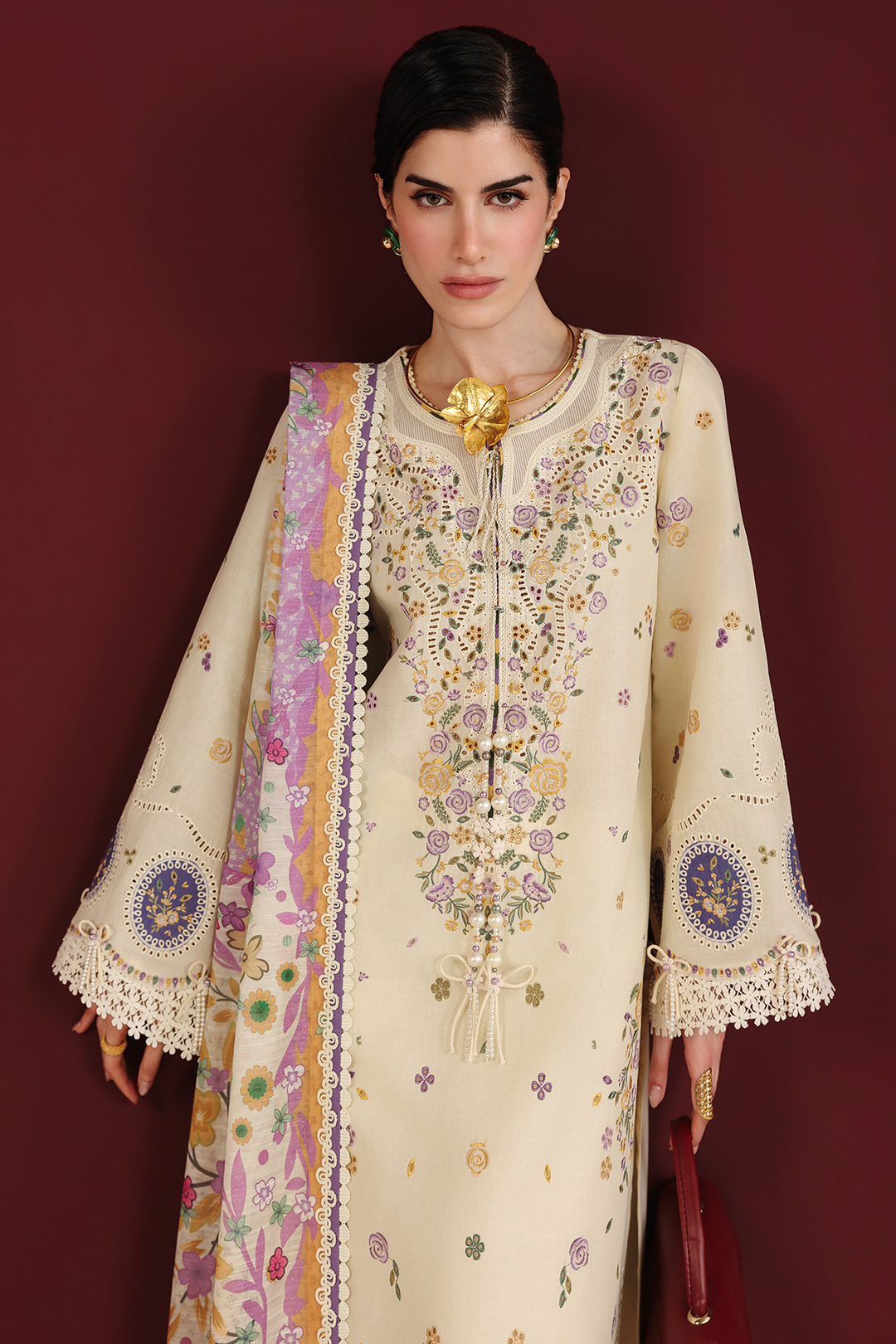 IRIS EMBROIDERED LAWN