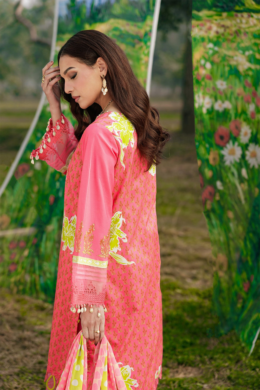 3-PC Unstitched Embroidered Lawn Collection Unstitched
