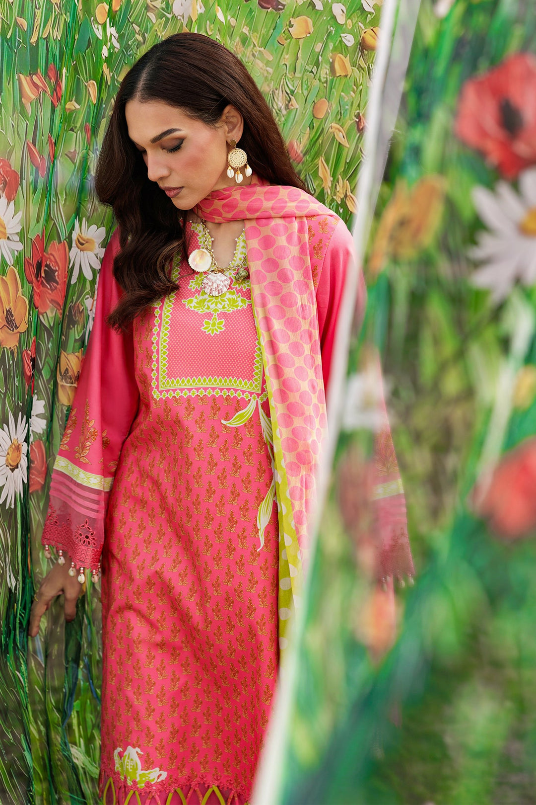 3-PC Unstitched Embroidered Lawn Collection Unstitched