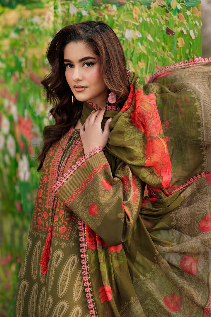 3-PC Unstitched Embroidered Lawn Collection Unstitched