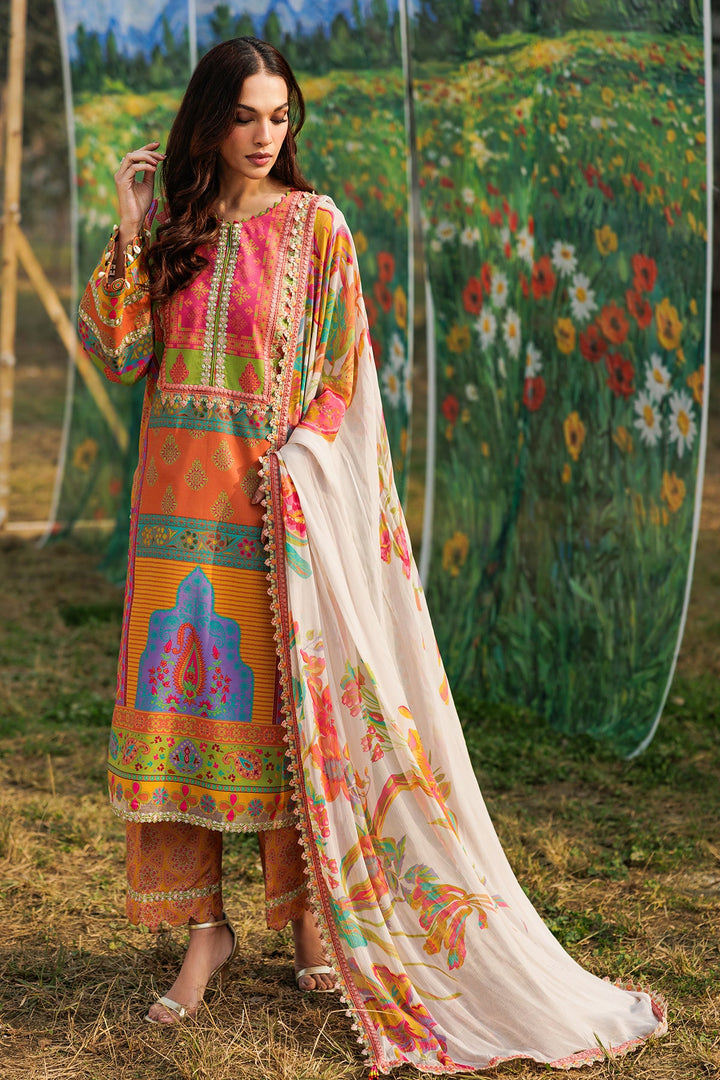 3-PC Unstitched Embroidered Lawn Collection Unstitched