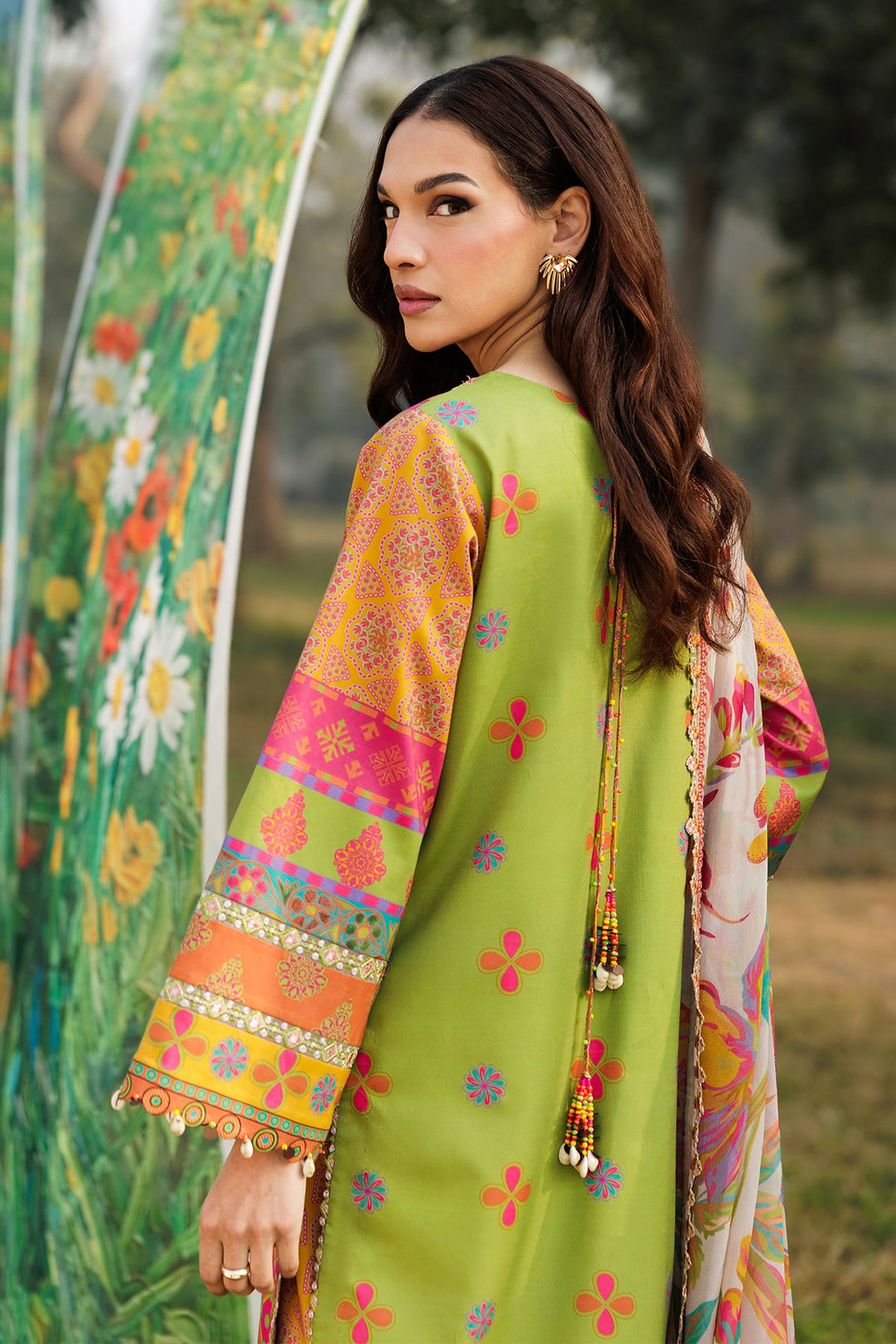 3-PC Unstitched Embroidered Lawn Collection Unstitched