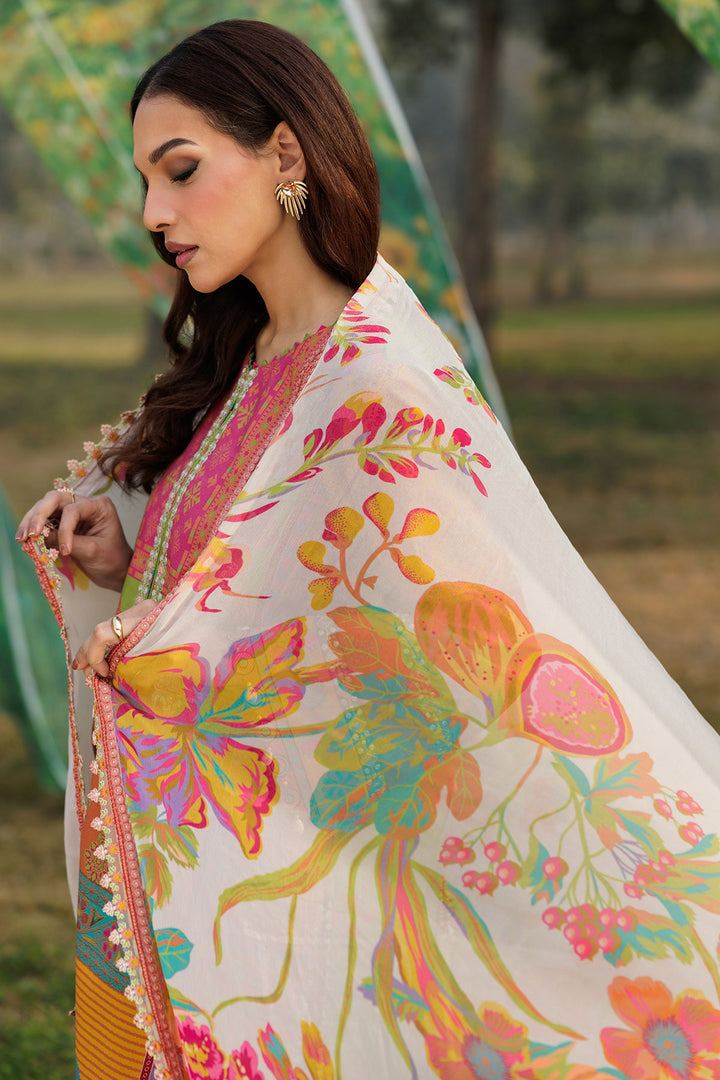 3-PC Unstitched Embroidered Lawn Collection Unstitched