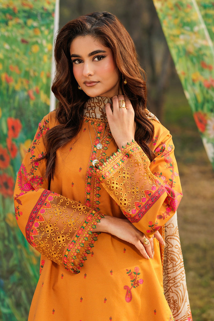 3-PC Unstitched Embroidered Lawn Collection Unstitched