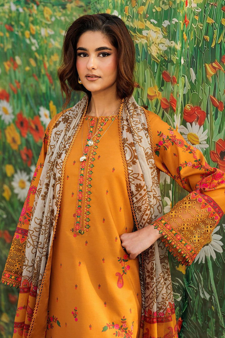 3-PC Unstitched Embroidered Lawn Collection Unstitched