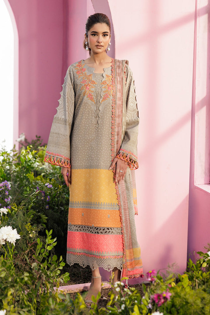 3-PC Unstitched Embroidered Lawn Collection Unstitched