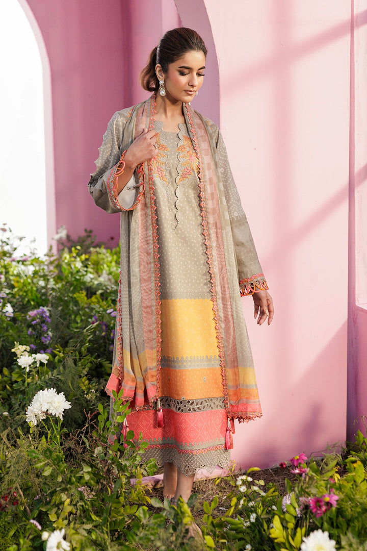 3-PC Unstitched Embroidered Lawn Collection Unstitched