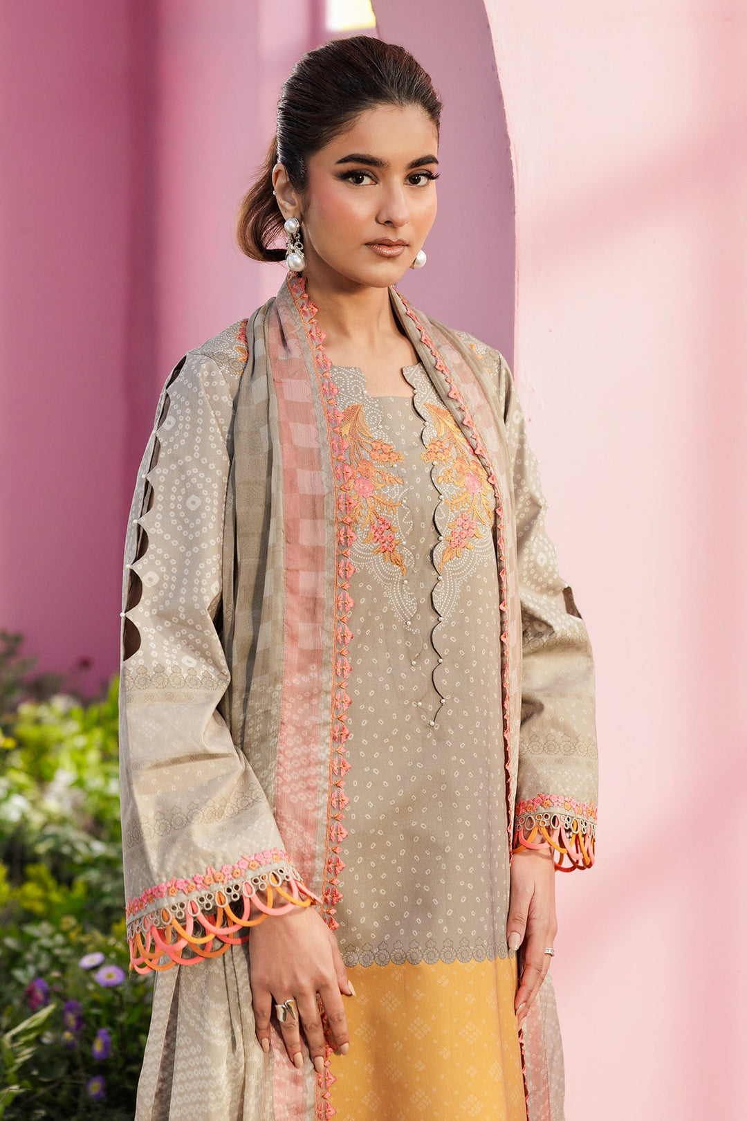3-PC Unstitched Embroidered Lawn Collection Unstitched