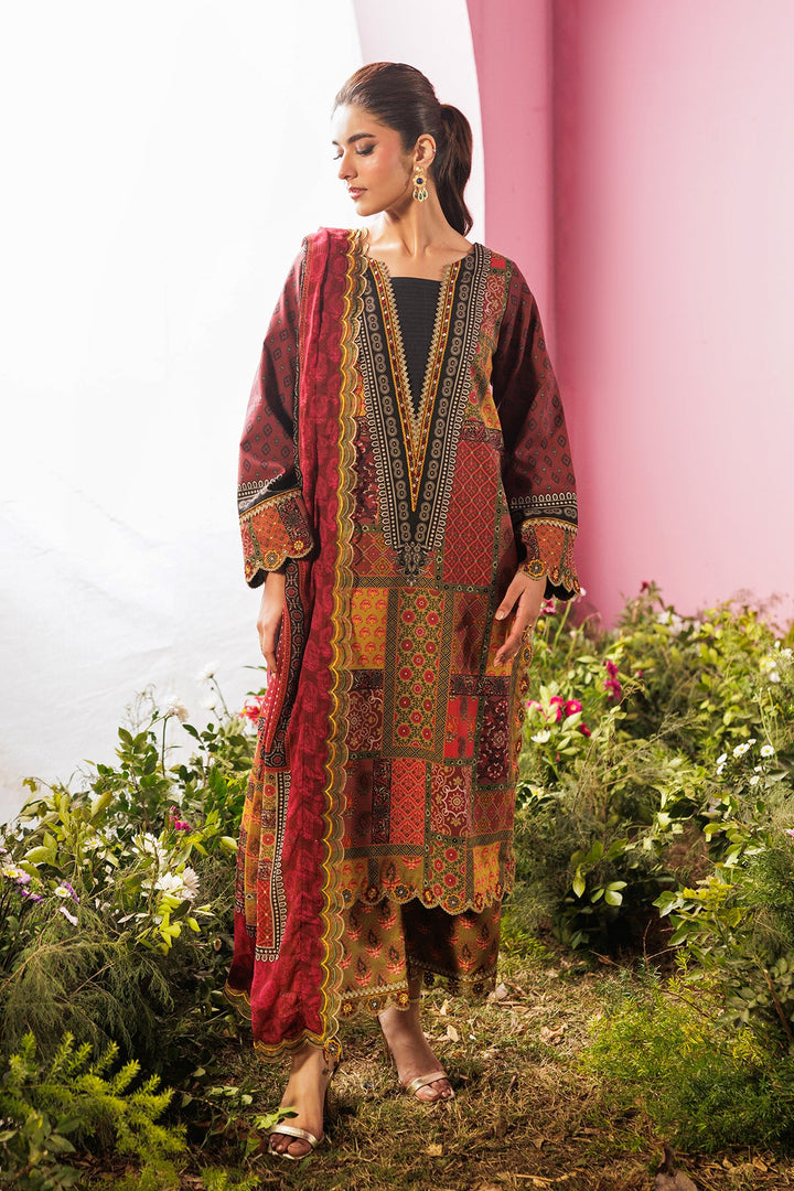 3-PC Unstitched Embroidered Lawn Collection Unstitched