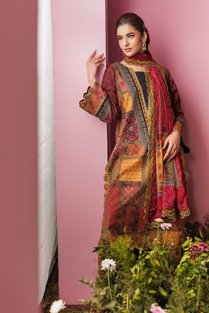 3-PC Unstitched Embroidered Lawn Collection Unstitched
