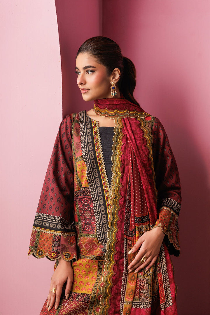 3-PC Unstitched Embroidered Lawn Collection Unstitched