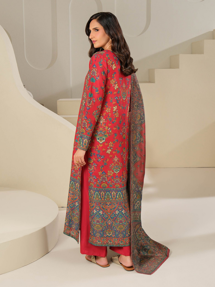 3 Piece Silk Suit-Printed (Unstitched)