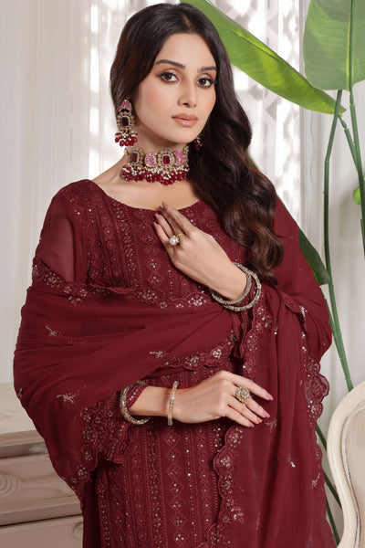 Myra Luxury Embroidered Chiffon 3 Piece