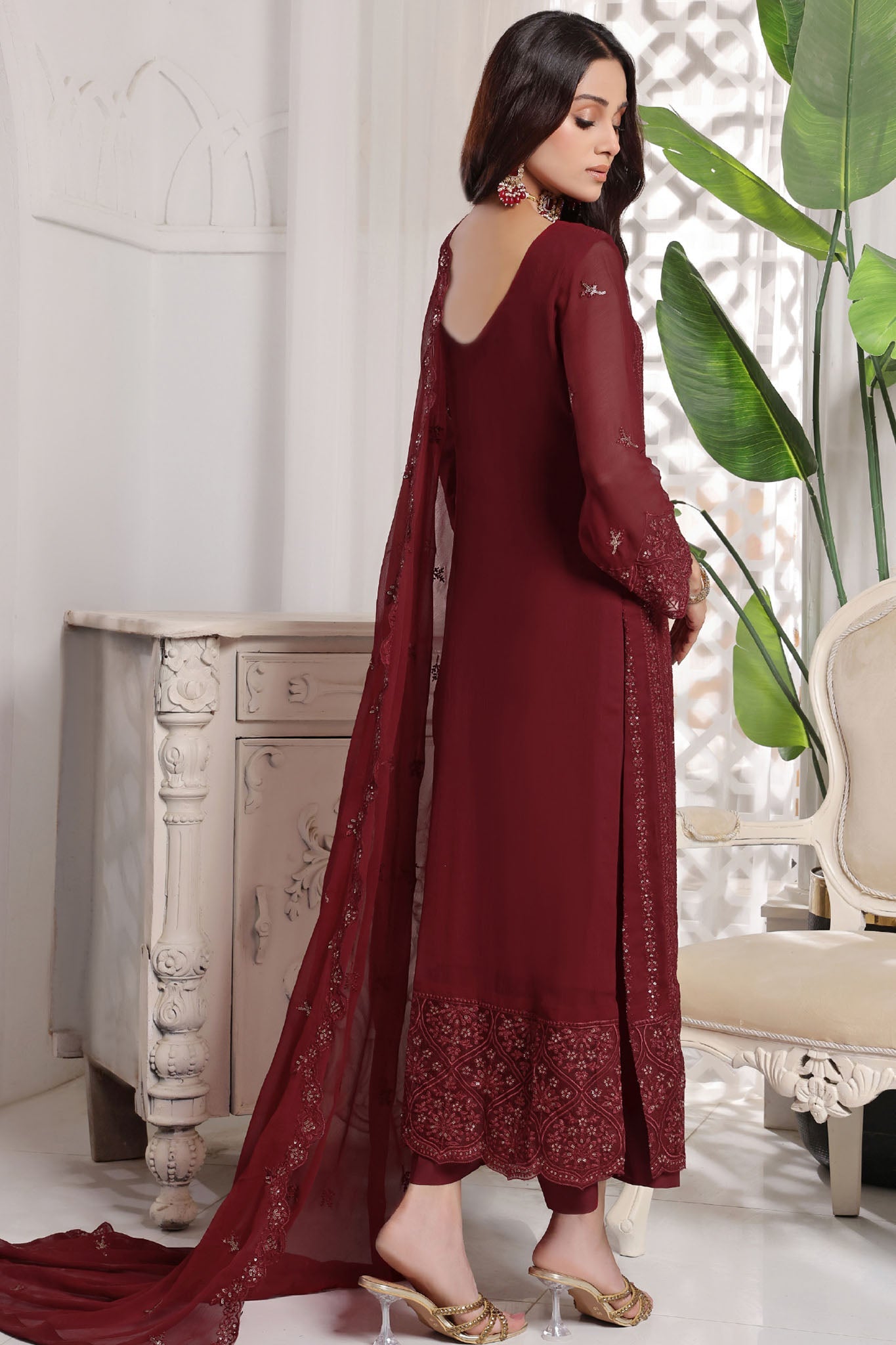 Myra Luxury Embroidered Chiffon 3 Piece