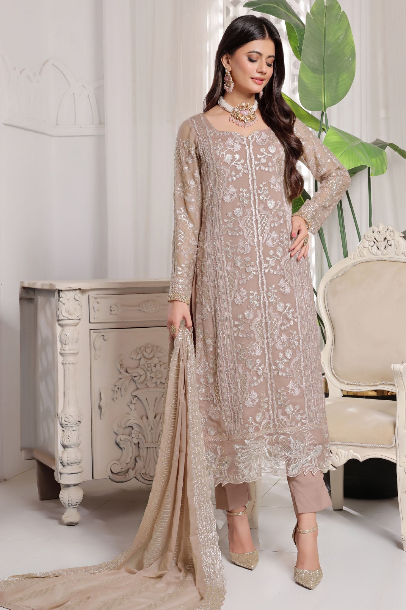 Myra Luxury Embroidered Chiffon 3 Piece