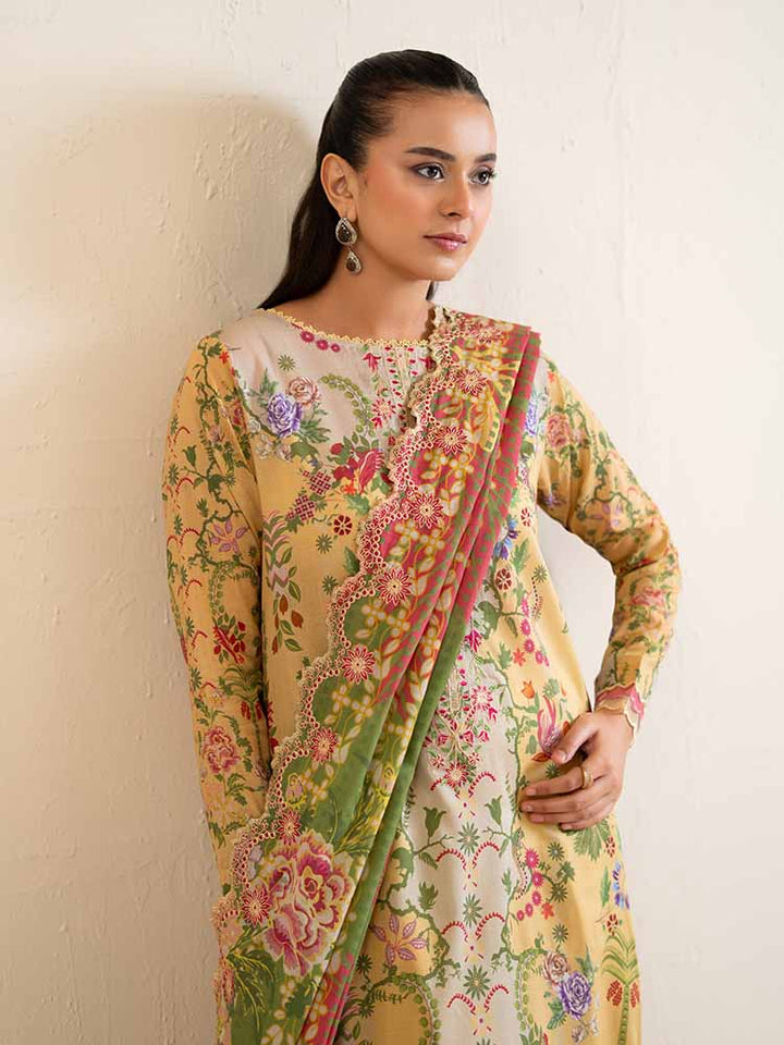 3-Piece Unstitched Embroidered Lawn Suit