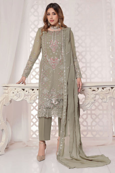 Myra Luxury Embroidered Chiffon 3 Piece