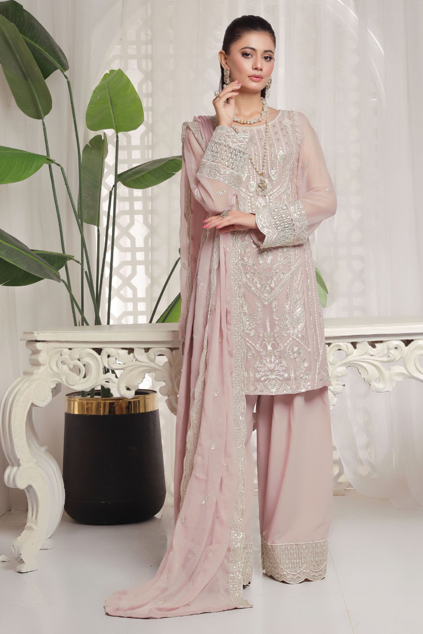 Myra Luxury Embroidered Chiffon 3 Piece