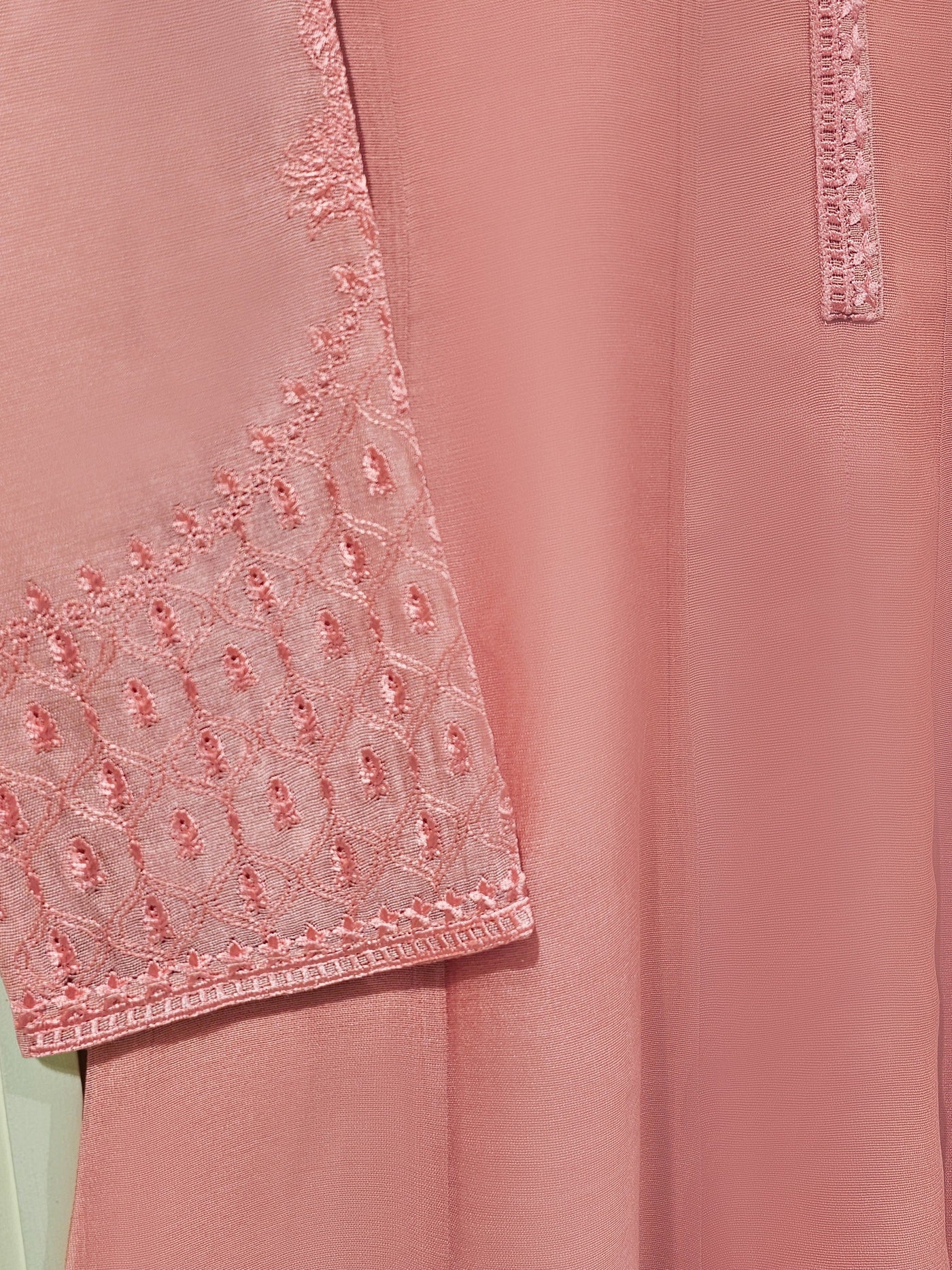 3 Piece - Pure Cotton Net Embroidered Suit