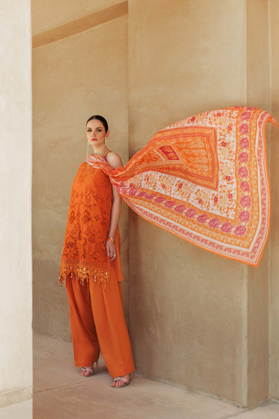 NOOR by SAADIA ASAD  HANDWORK LASERKARI LAWN -D11