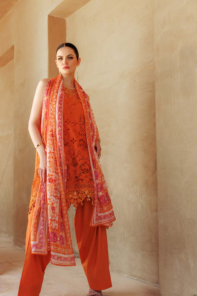 NOOR by SAADIA ASAD  HANDWORK LASERKARI LAWN -D11