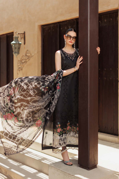 NOOR by SAADIA ASAD  HANDWORK LASERKARI LAWN -D6