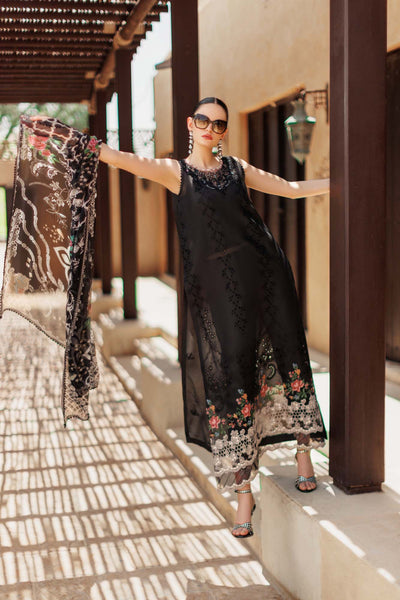 NOOR by SAADIA ASAD  HANDWORK LASERKARI LAWN -D6