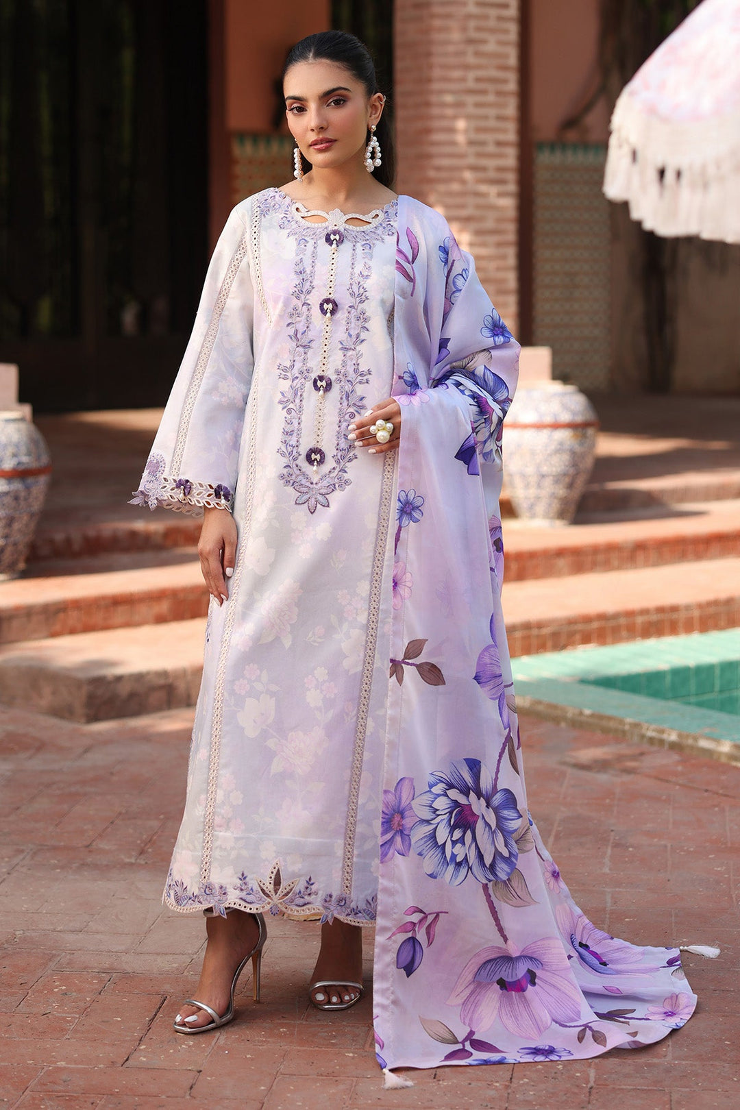 Embroidered Printed Lawn