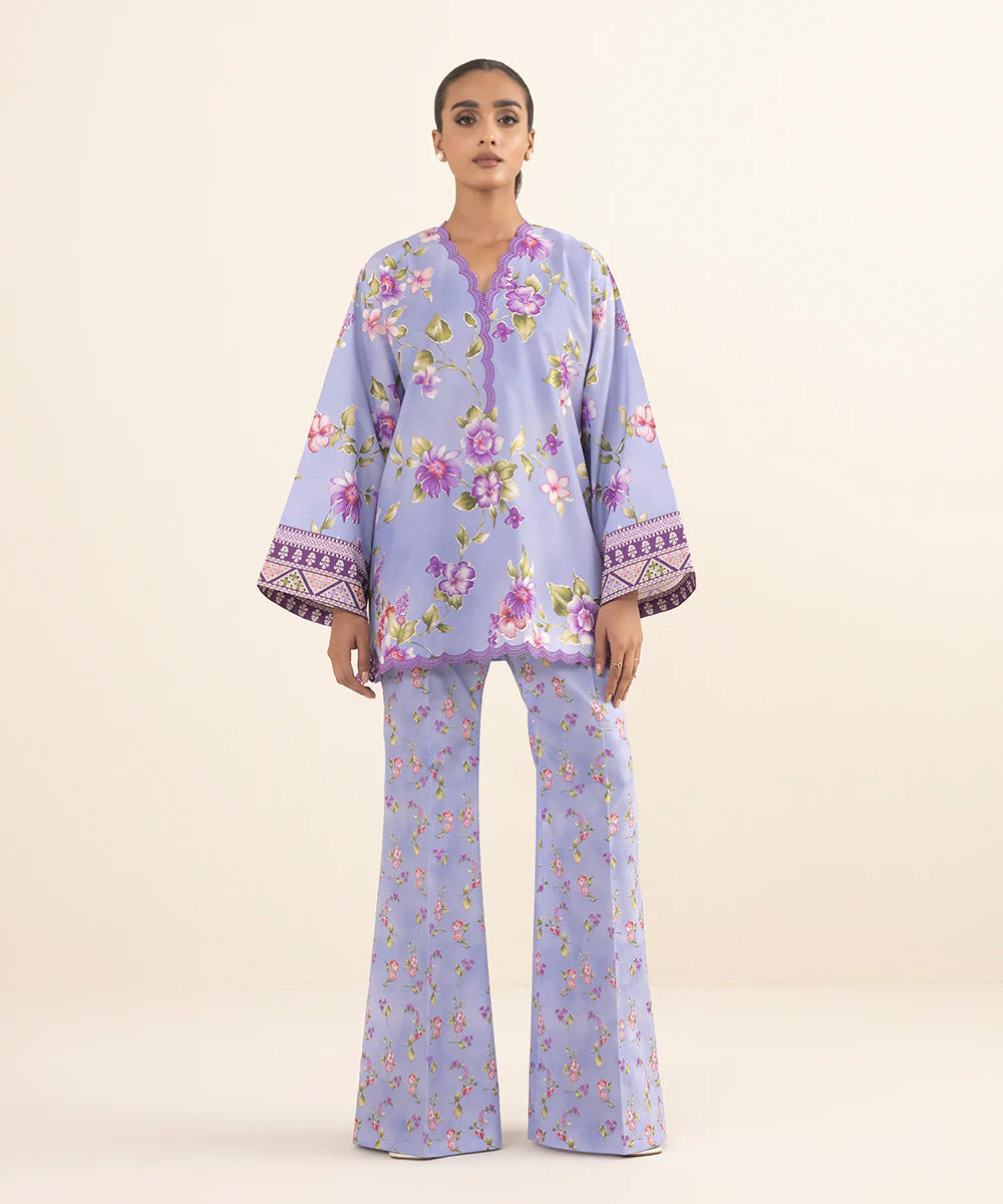 SAPPHIRE PRINTED CAMBRIC SUIT 2 PC