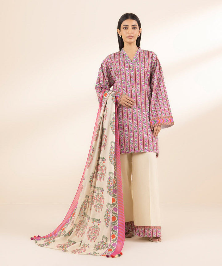 3 Piece - Printed Lawn Suit