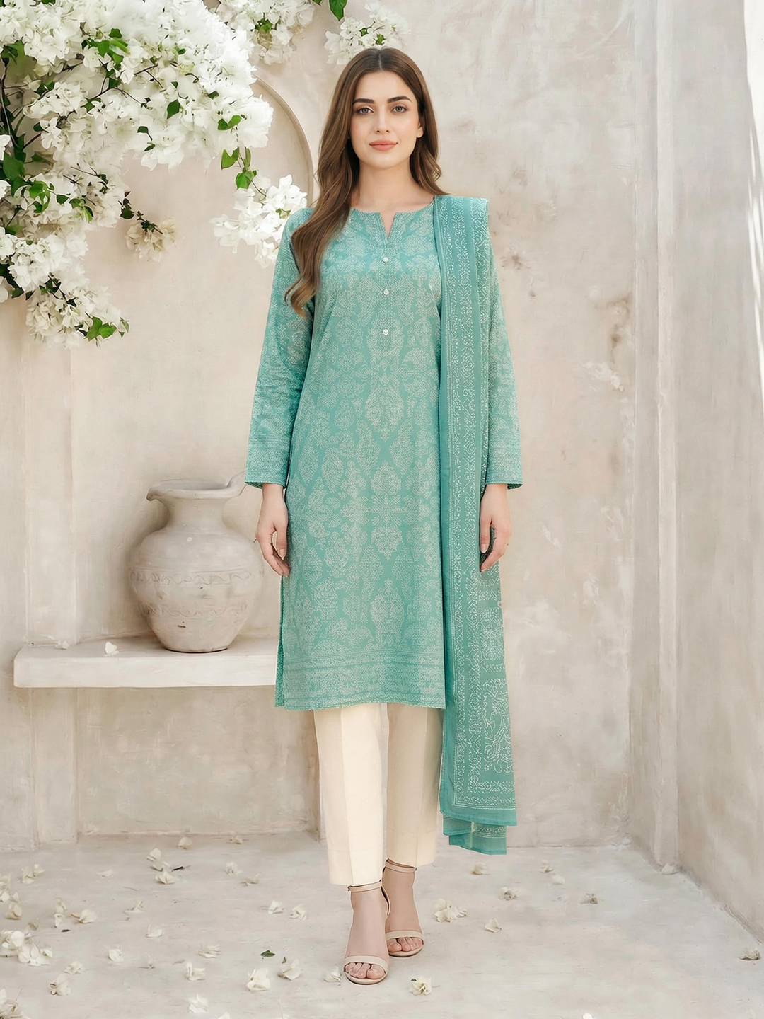 2 Piece Lawn Suit- Printed (Unstitched)