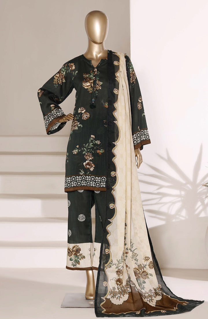 Printed Lawn Stitched 3 Piece Suit