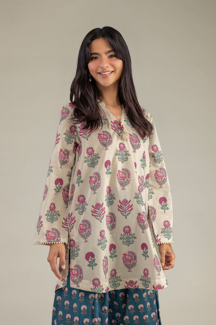 Cambric Floral Cambric Kurta With Pant