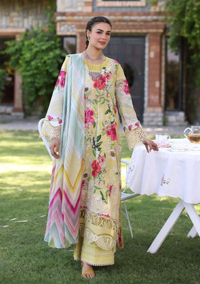 ELAF PRINT CHIKANKARI - SUNSHINE BOUQUET