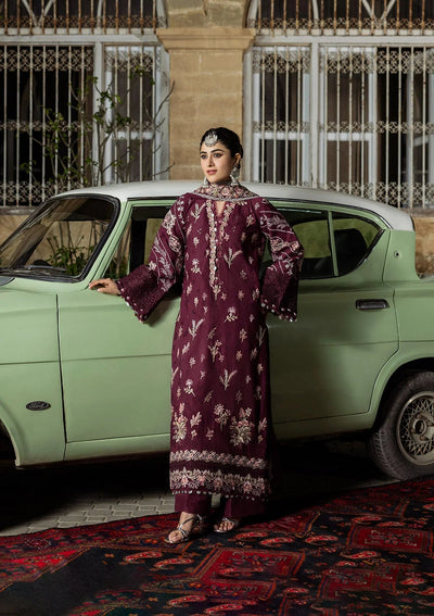 Karandi with Embroidered Chiffon