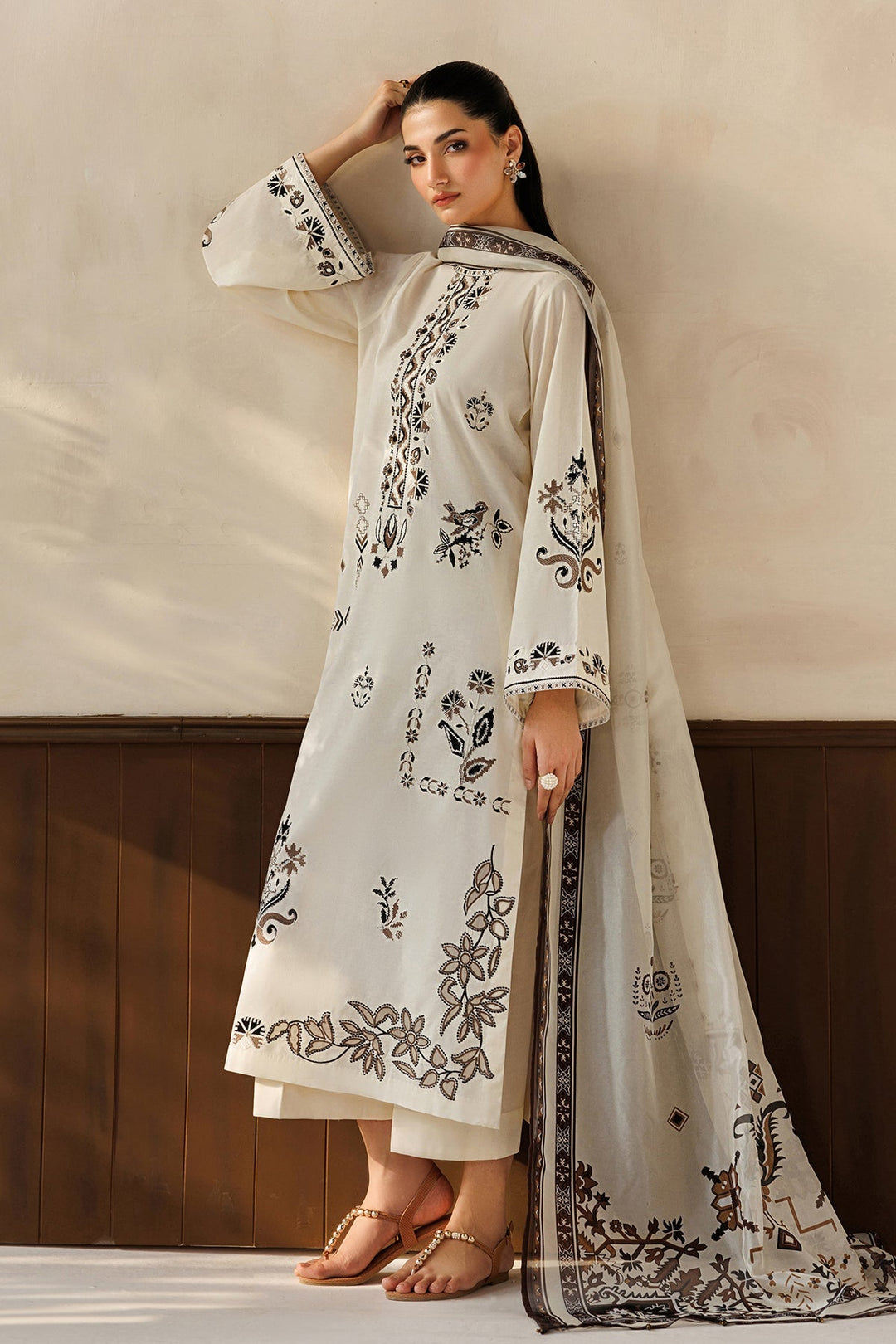 EMBROIDERED SELF JAQUARD