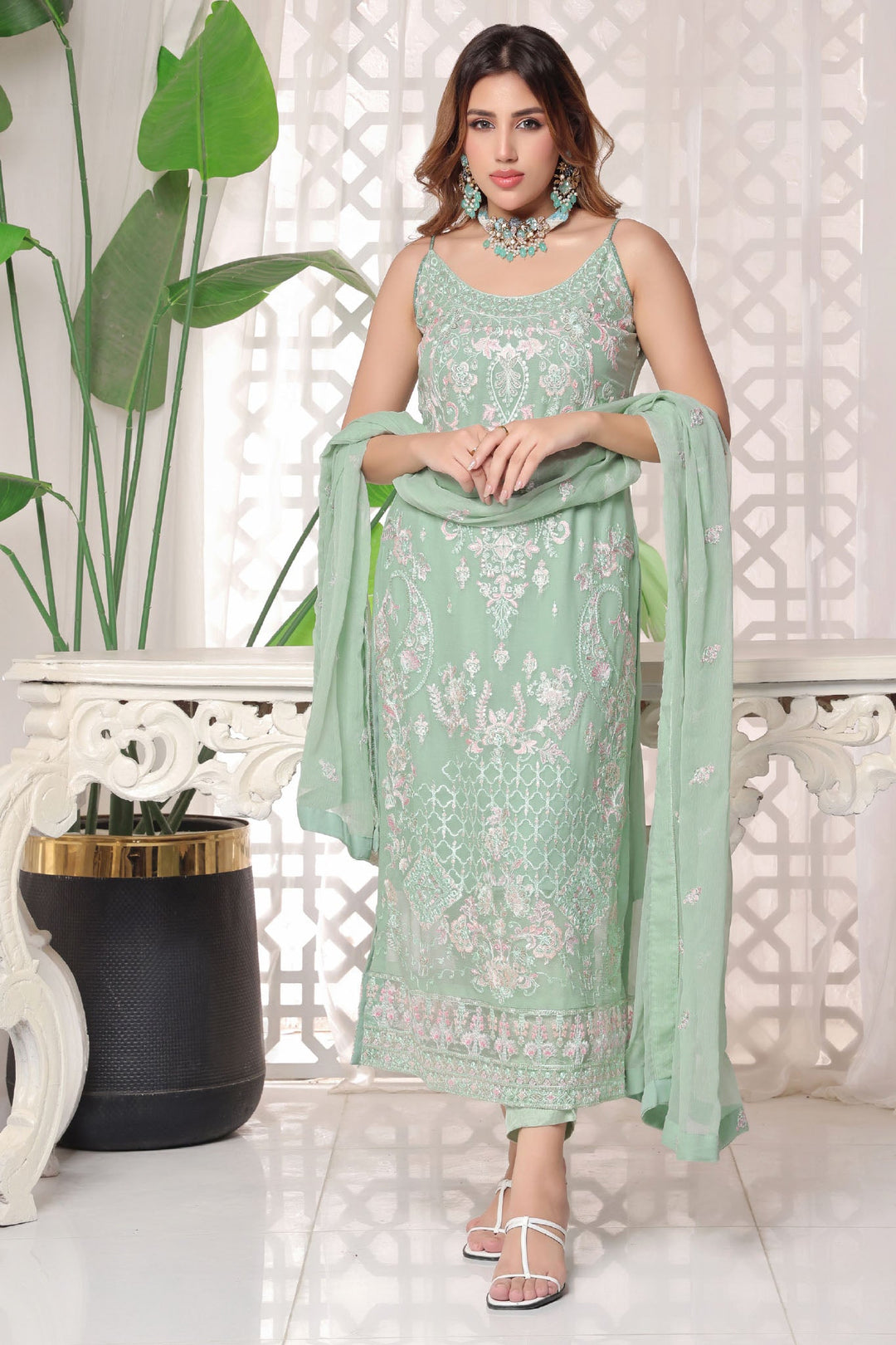 Myra Luxury Embroidered Chiffon 3 Piece