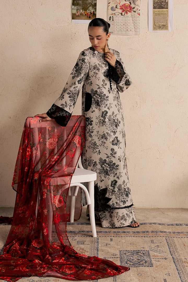 Floral Embroidered 3PC