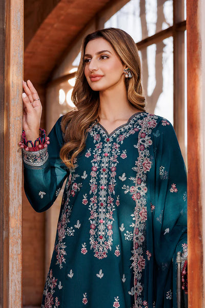 FARASHA DASTOOR EMBROIDERED LAWN || EMERALD CHARM