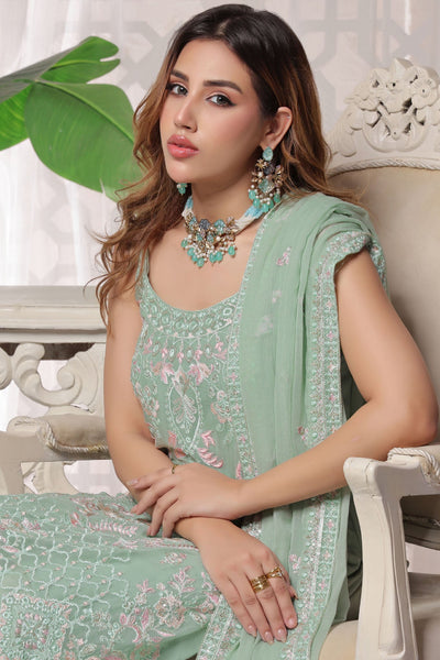 Myra Luxury Embroidered Chiffon 3 Piece
