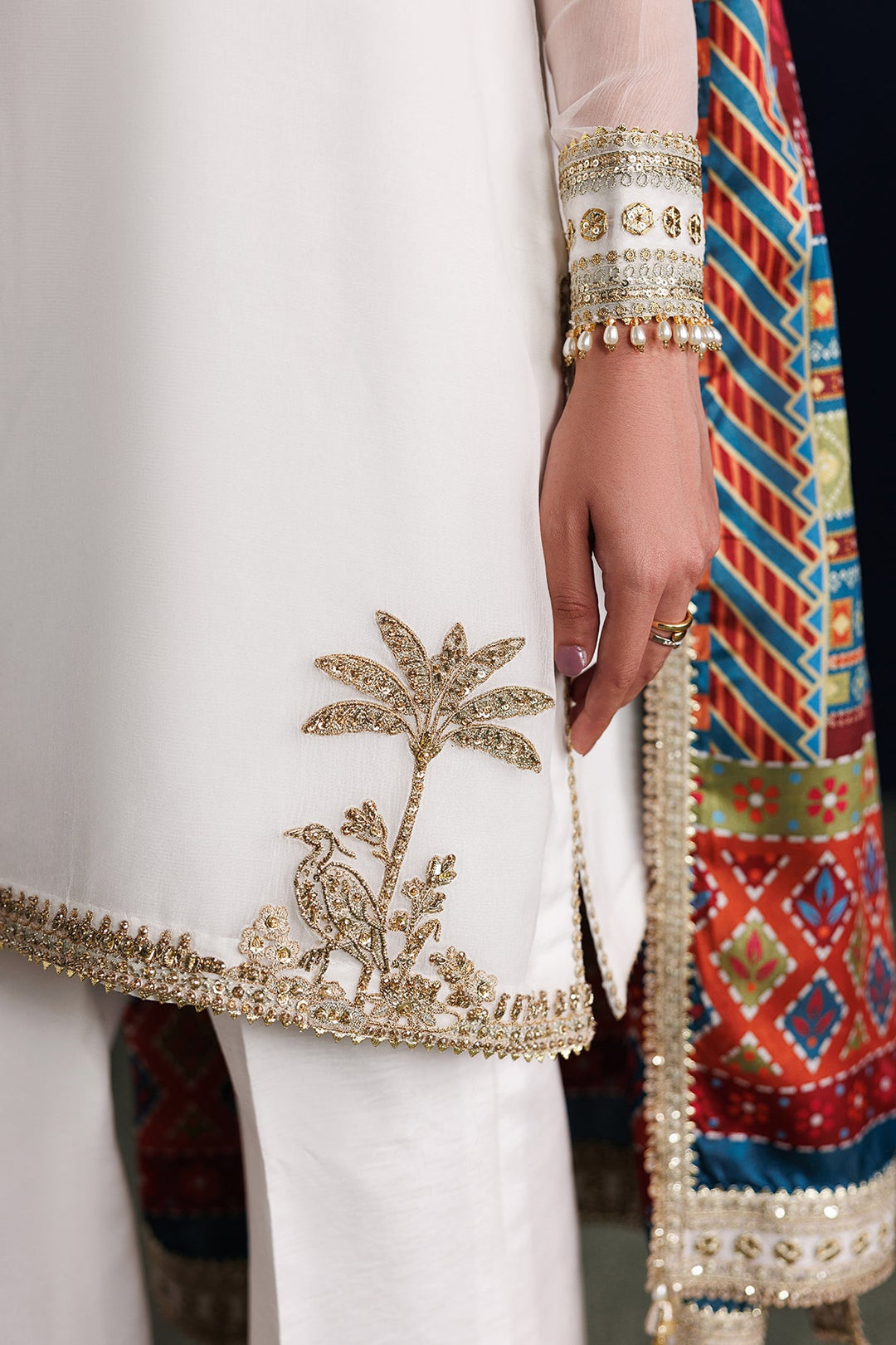 EMBROIDERED CHIFFON