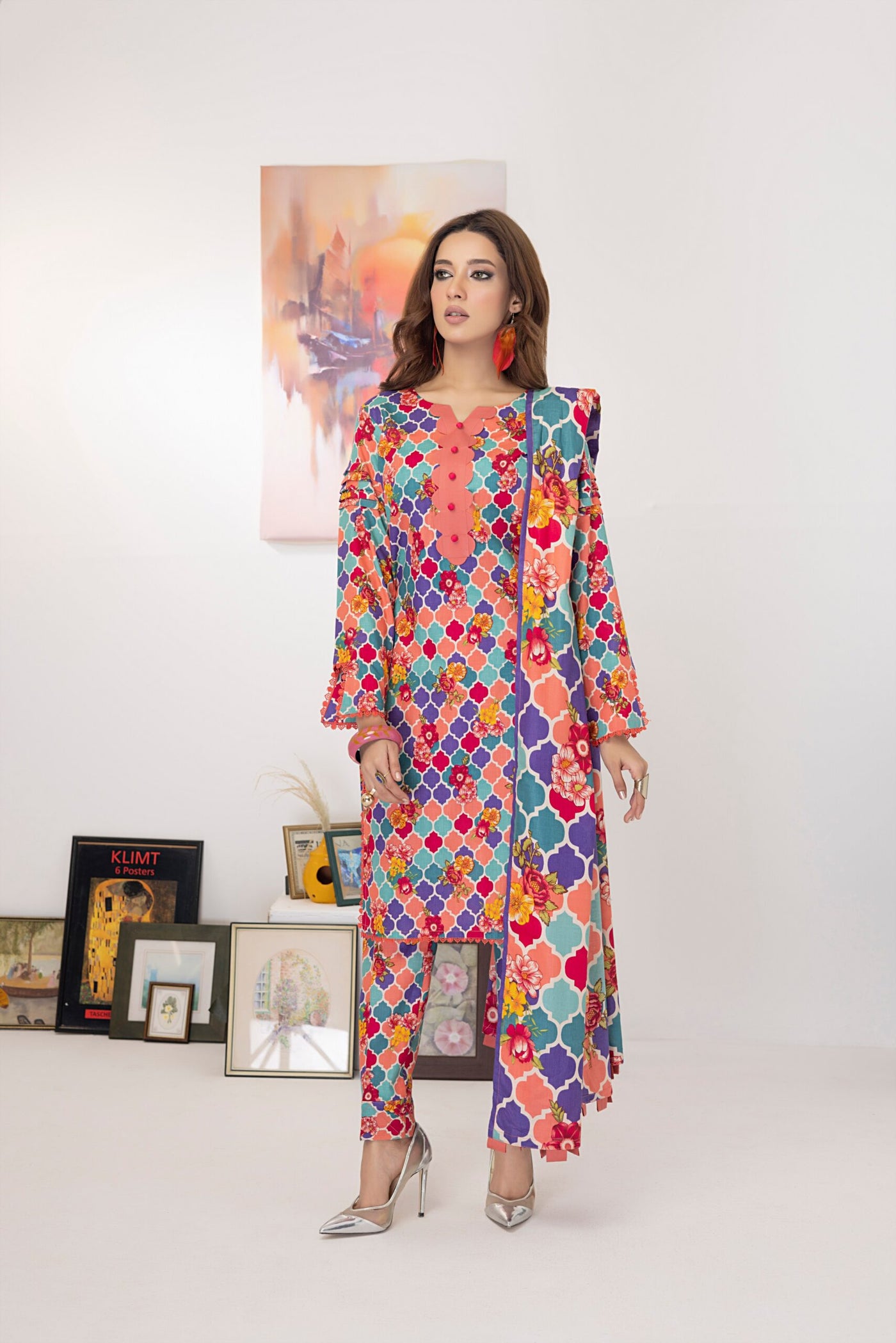 Z.S Intermix Printed Suits-10