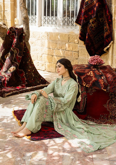 Karandi with Embroidered Chiffon