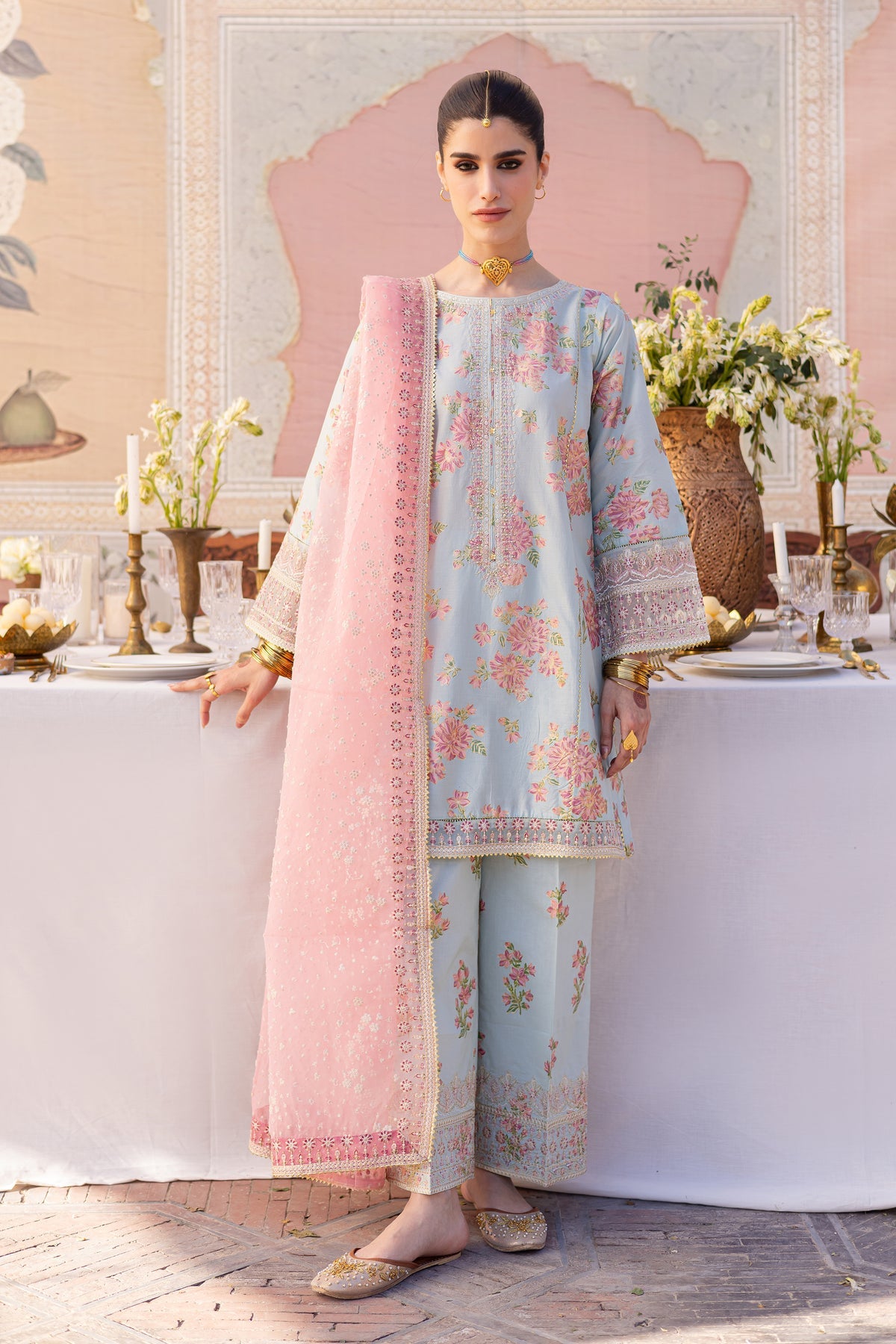 3Pc- Printed Lawn Dress