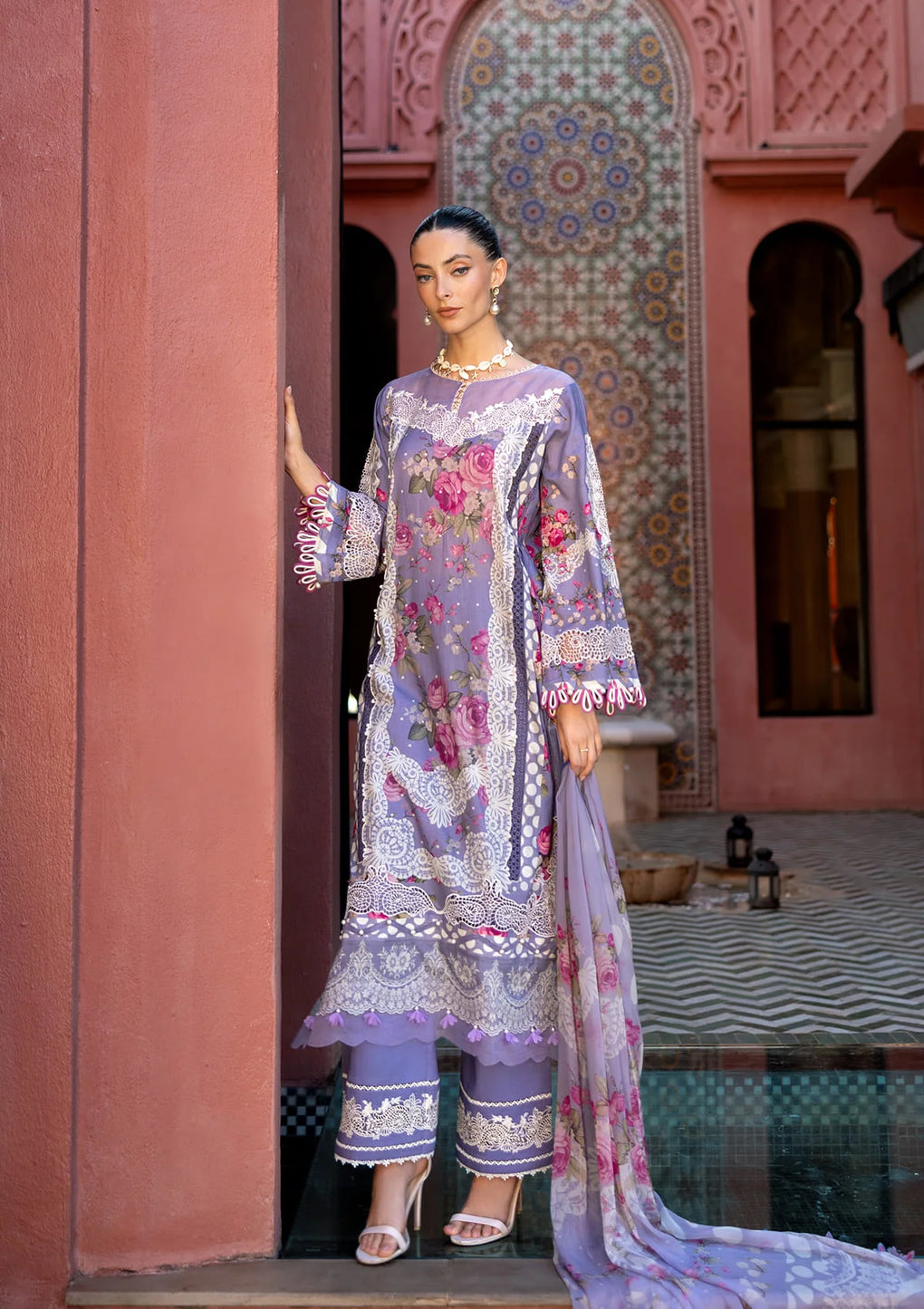 ELAF SIGNATURE  EMBROIDERED LAWN