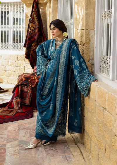 Karandi with Embroidered Chiffon